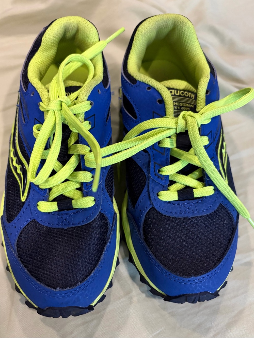 Saucony Kids' Blue & Neon Green Athletic Shoes